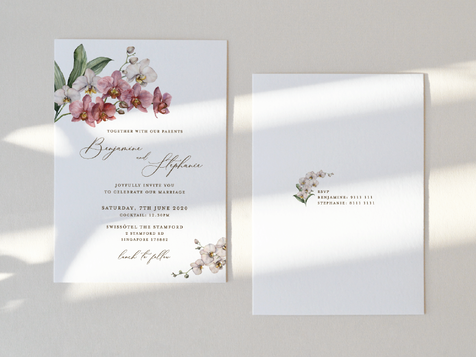 Wedding Invitation Card--933FD-orchid