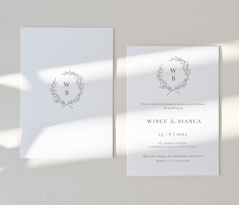 Wedding Invitation Card--599FD-Minimalist