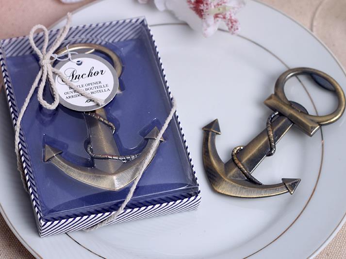 AFF326--Bottle Opener Wedding Favor Anchor - Wforwedding