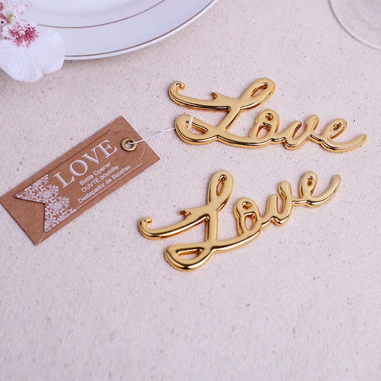 AFF327--Bottle Opener Wedding Favor Love - Wforwedding