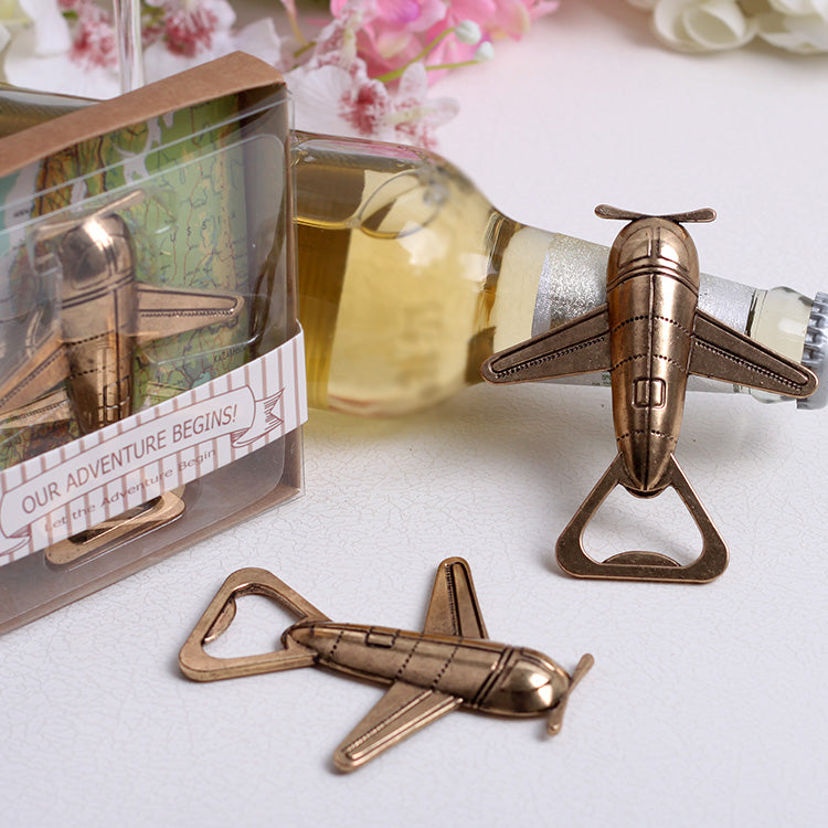 AFF306--Bottle Opener Wedding Favor Airplane - Wforwedding