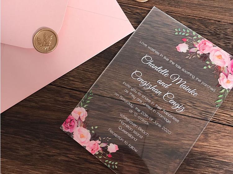 Wedding Acrylic Invitation Card--722AC - Wforwedding