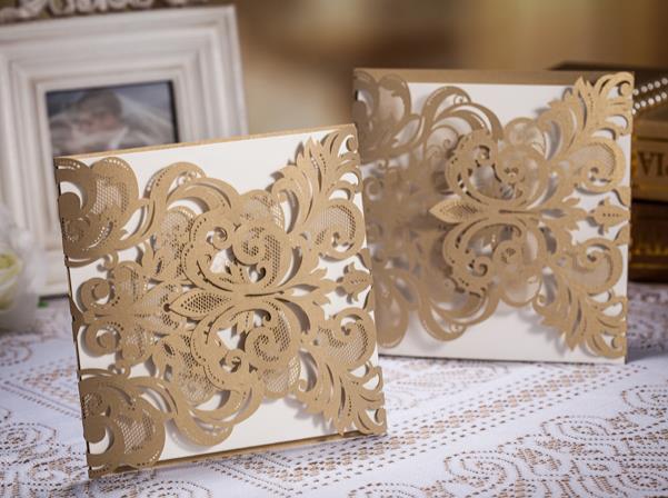 Wedding Invitation Cards--3109CW-Gold - Wforwedding