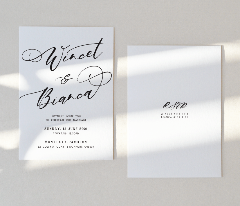 Wedding Invitation Card--604FD-Minimalist