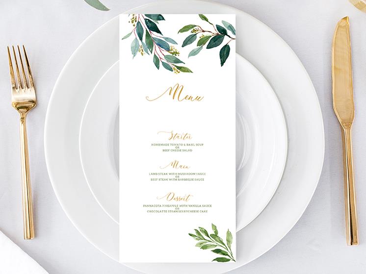 Wedding Menu card--422MN - Wforwedding