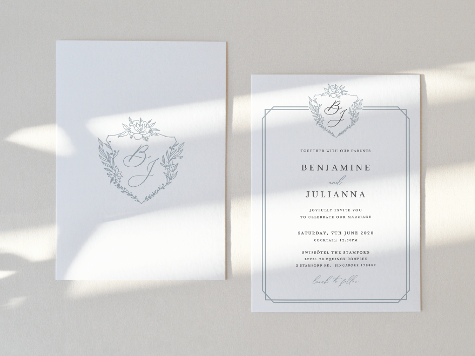 Wedding Invitation Card--423FD-Monogram