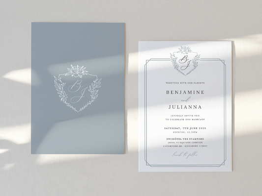 Wedding Invitation Card--423FD-Monogram