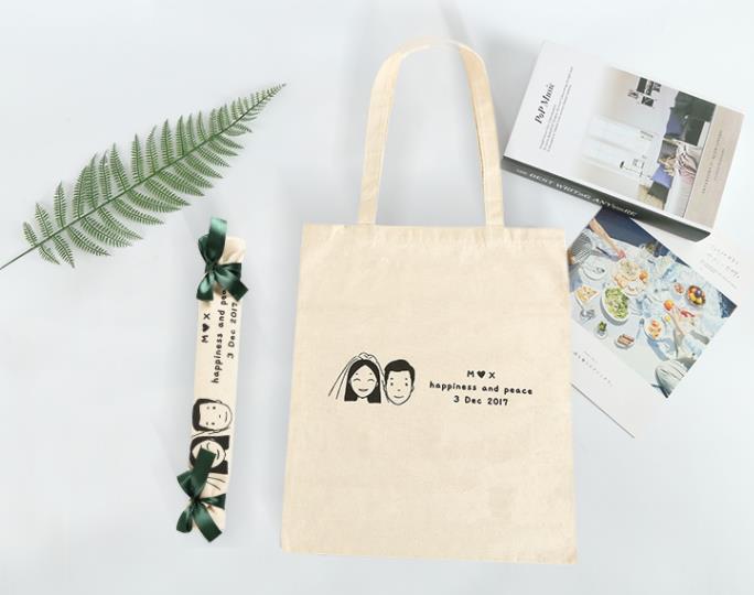 AFF139--Personalized Canvas Tote Bag - Wforwedding