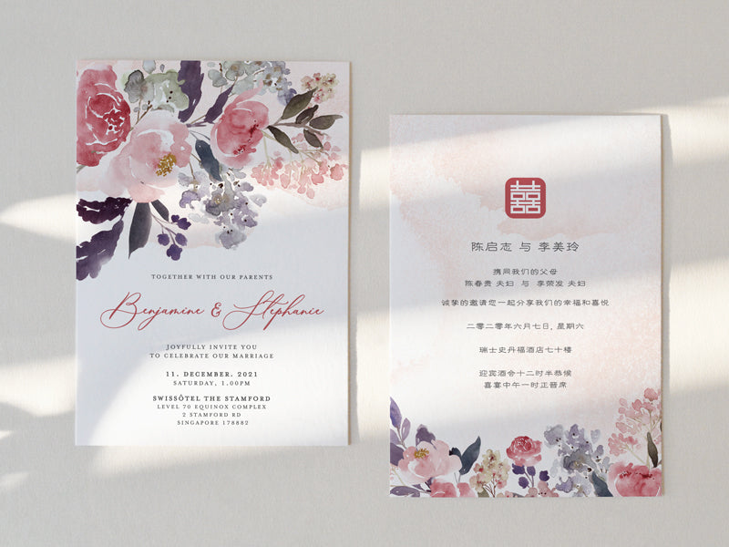 Wedding Invitation Card--417FD-Blush