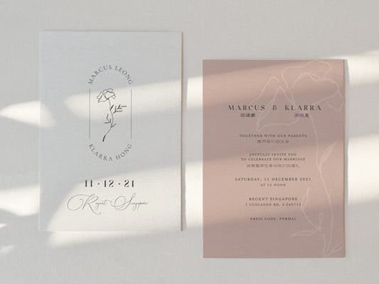 Wedding Invitation Card--429FD-Line Art