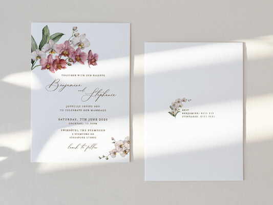 Wedding Invitation Card--933FD-orchid