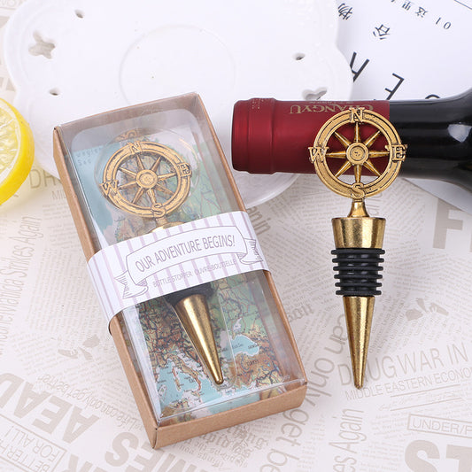 AFF310--Wine Stopper Wedding Favor Nautical - Wforwedding