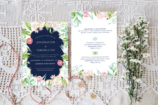 Wedding Invitation Cards--319FD-Garden - Wforwedding