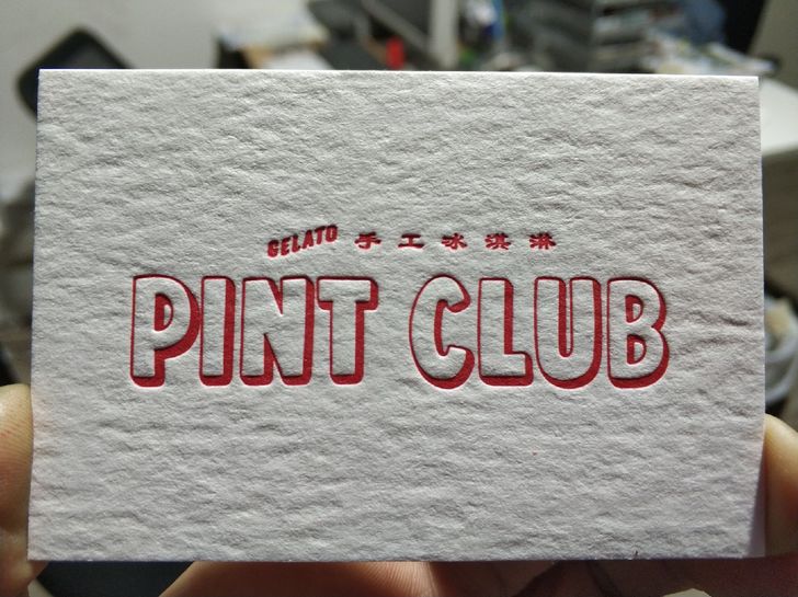 PA202- Cotton Paper Letterpress Business Card