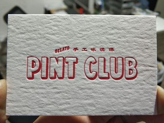 PA202- Cotton Paper Letterpress Business Card