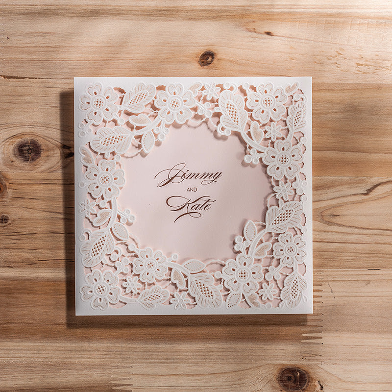 Wedding Invitation Card--5197CW-White Laser - Wforwedding
