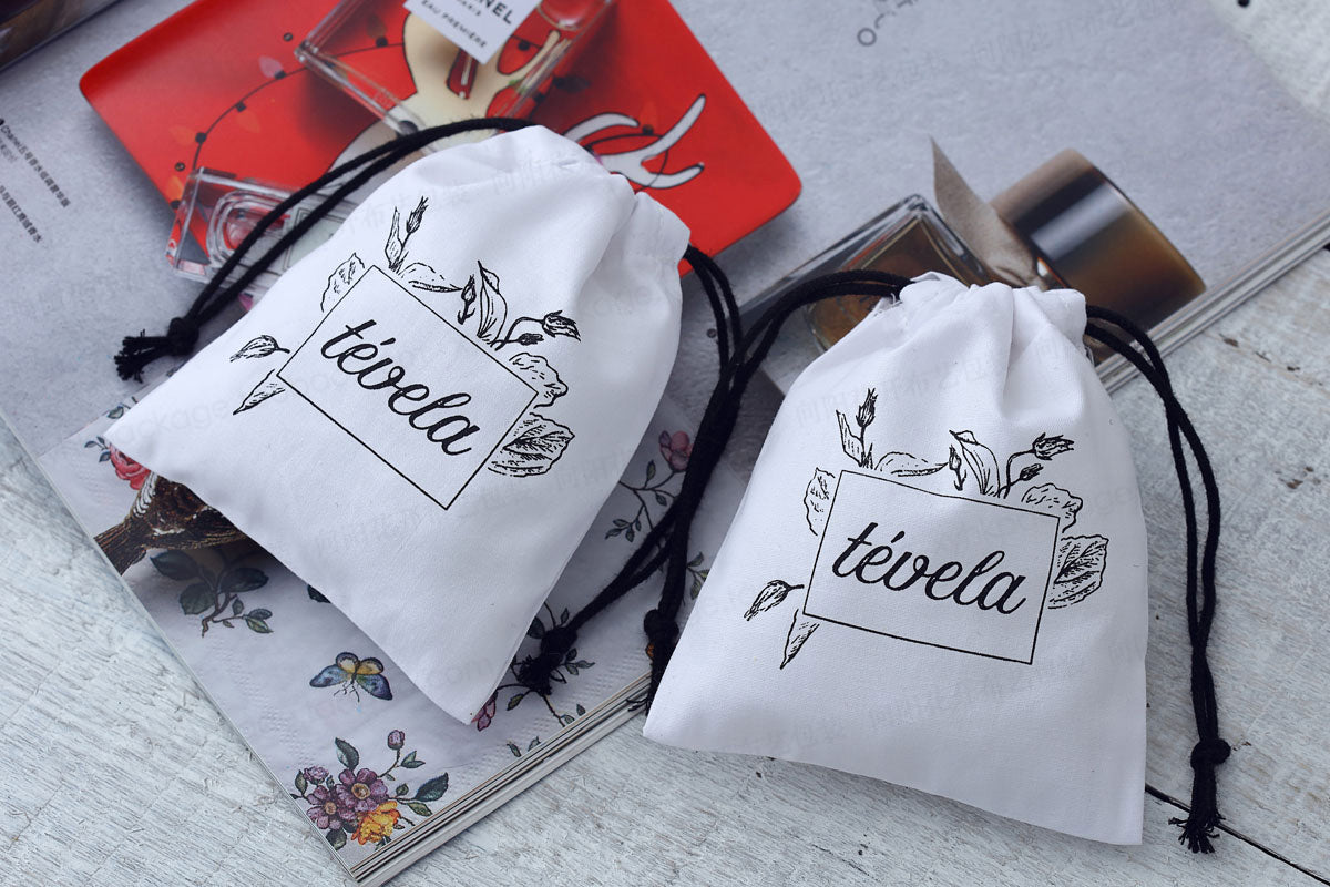 AFF147--Personalized Canvas Party Favor Bags - Wforwedding