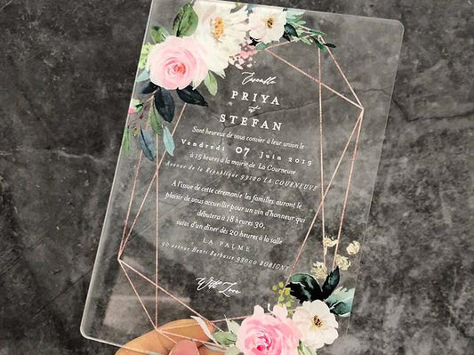 Wedding Acrylic Invitation Card--733AC - Wforwedding