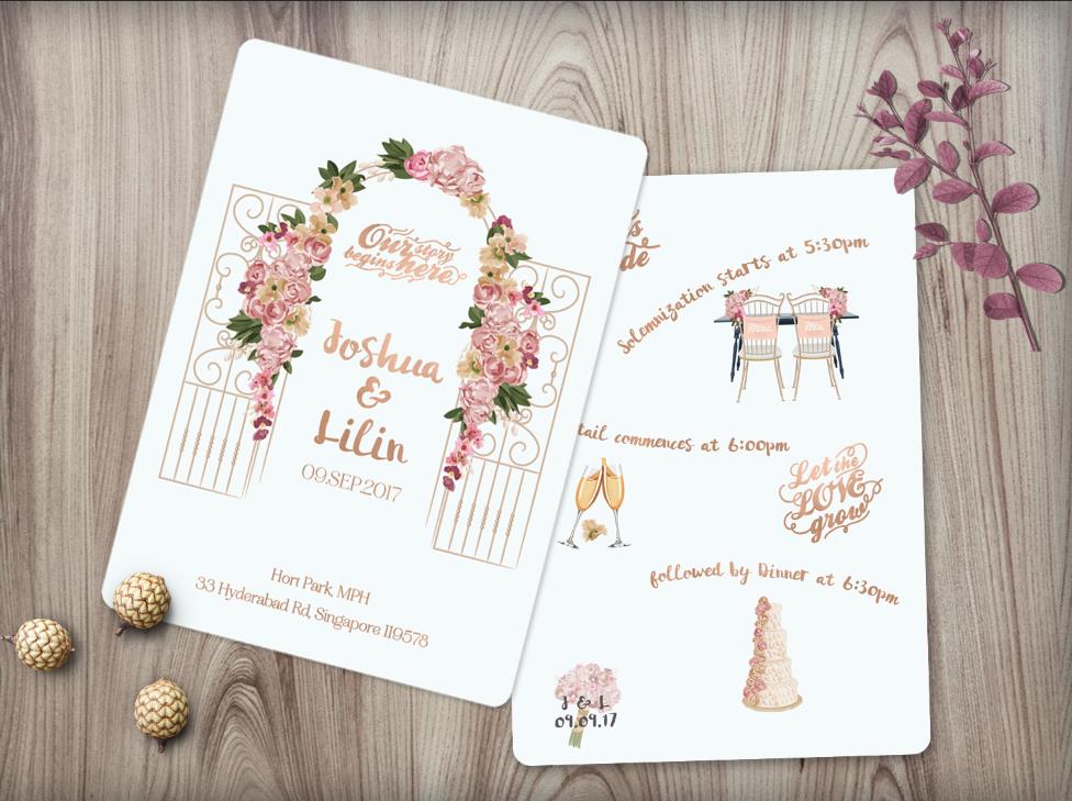 Wedding Invitation Cards--923FD-Arch - Wforwedding