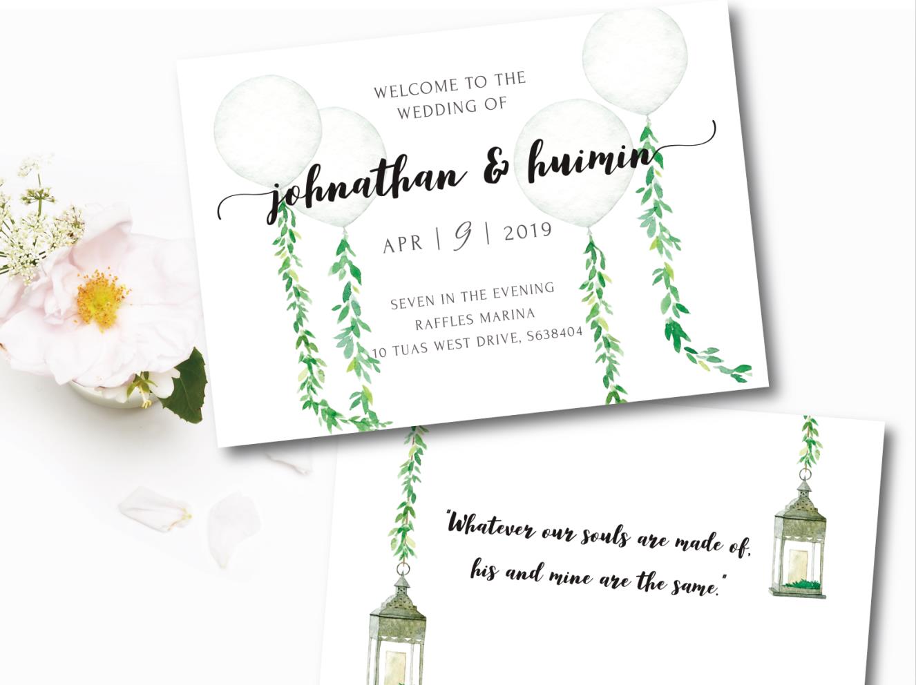 Wedding Invitation Cards--991FD-Garden - Wforwedding