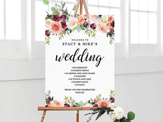 Wedding Signage, welcome board--103BD - Wforwedding