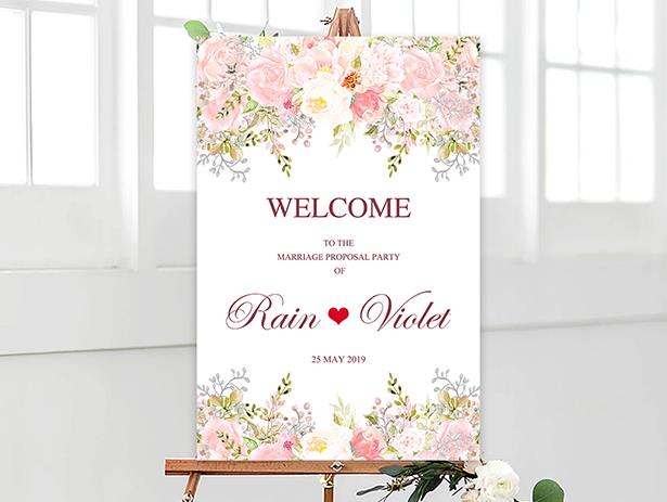 Wedding Signage, welcome board--110BD - Wforwedding