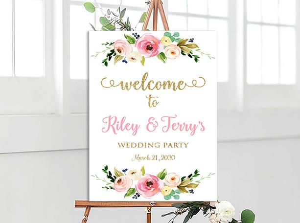 Wedding Signage, welcome board--115BD - Wforwedding