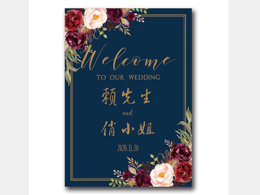 Wedding Signage, welcome board--120BD - Wforwedding