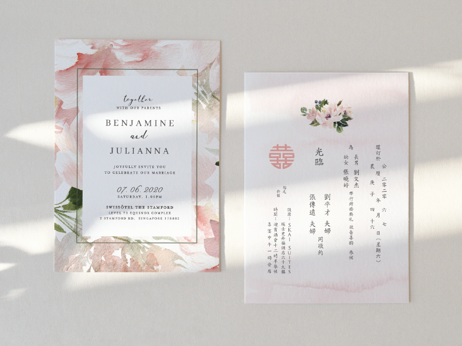 Wedding Invitation Card--426FD-Blush