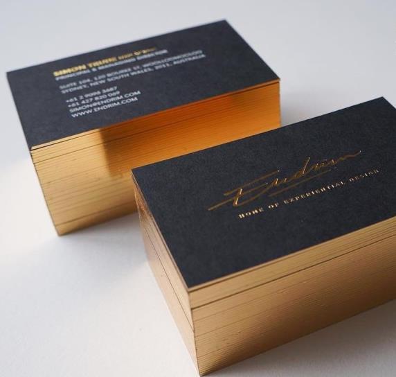 PA201-Ultra Thick Business Card with Golden Edge Gilded