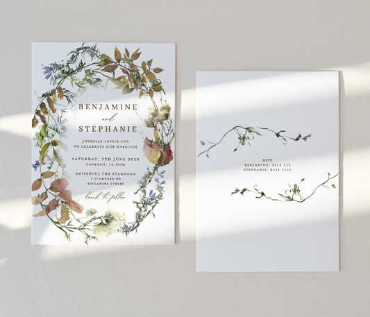 Wedding Invitation Card--401FD-Wild Flower